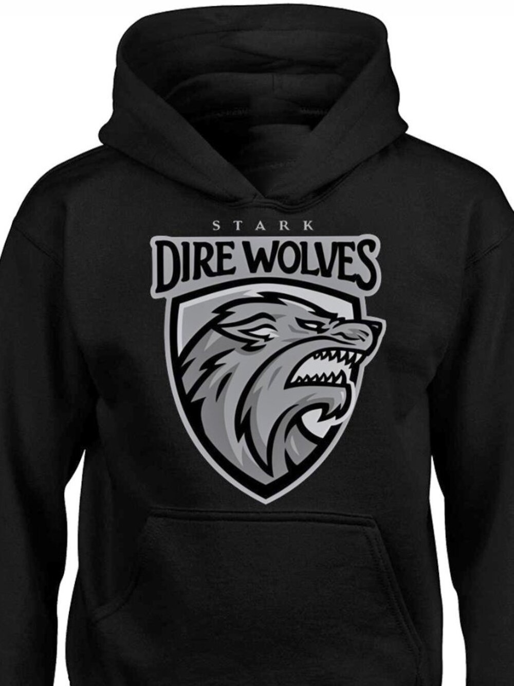 New Stark Dire Wolves Black Hoodie Fleece Sweatshirt